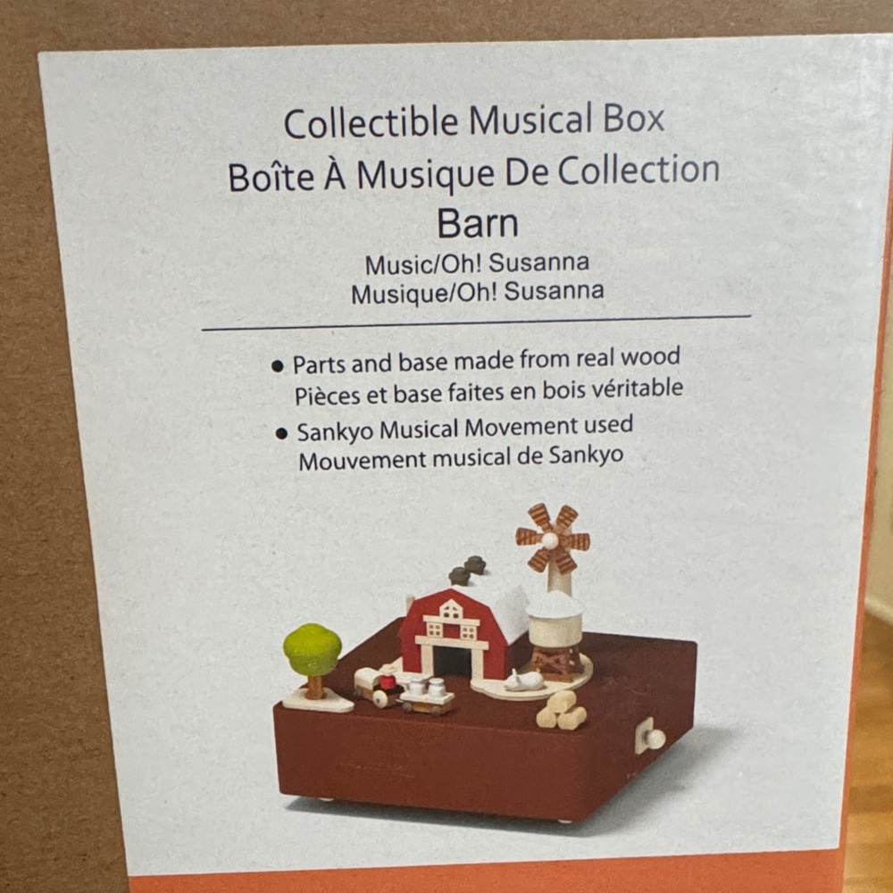 Collectible Musical Box with Barn Design